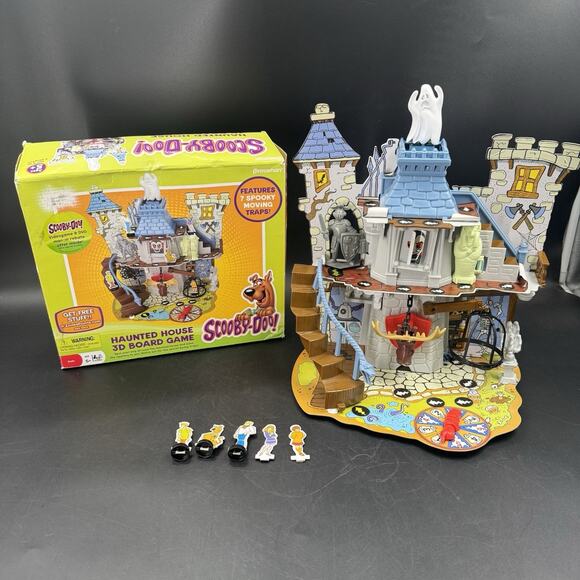 Scooby-Doo Haunted House 3D Board Game Box Included Rare Pressman Near Complete - Picture 1 of 9
